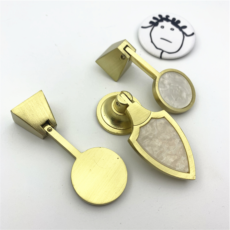 LCH Nordic Style Brushed Brass Color Inlaid with Seashell like material Cabinet Knob Door Pull Furniture Handles Gold Knob|Cabinet Pulls|   - AliExpress