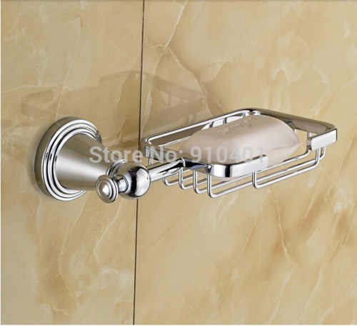 Wholesale And Retail Promotion Wall Mounted Chrome Brass Bathroom Soap Dish Holder Soap Dish Basket