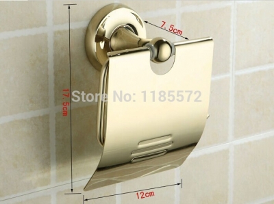 golden plating tissue holder paper rack with cover antique bathroom accessories [goldenbathroomsets-168|]