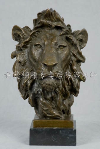 lion Copper sculpture brass statuette crafts fireplace figurine home decoration modern Hallway Bronze sculpture Artwork