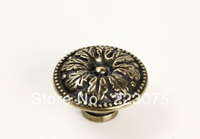 -ZH7793 D:35MM w screw European luxury Antique drawer cabinets pull handle door knobs 10pcs/lot [AntiqueHandles-45|]