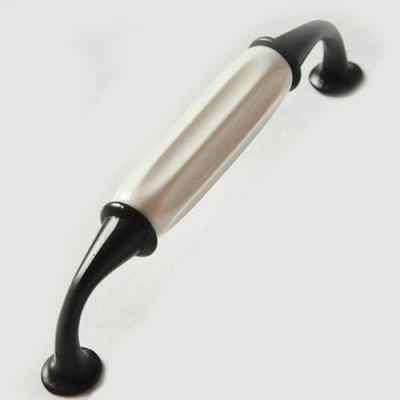 128mm Cabinet Handles Cabinet Cupboard Closet Dresser Drawer Handles Pulls Ceramic Black and White Pull HC0053 [CabinetHandle-77|]