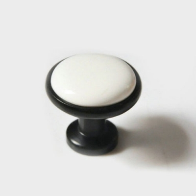 31mm Cabinet Knobs Cabinet Cupboard Closet Dresser Drawer Handles Pulls Ceramic Black and White Knobs HC0047 [CabinetHandle-221|]