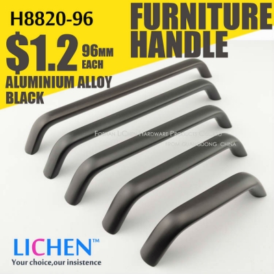 LICHEN H8820-96 Black oxidation Aluminium alloy Furniture cupboard handles kitchen metal handles [Furniture Handle-64|]