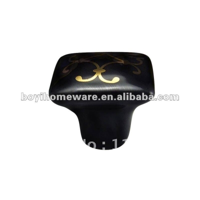 Square black furniture knobs wholesale and retail shipping discount 100pcs/lot L23 [SingleHoleKnobs-572|]