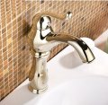 Wholesale And Retail Promotion Euro Bathroom Gold Brass Deck Mounted Vessel Sink Faucet Swivel Spout Mixer Tap