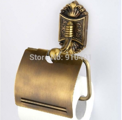 Wholesale And Retail Promotion Luxury Antique Bronze Wall Mounted Toilet Paper Holder With Cover Tissue Holder [Toilet paper holder-4724|]