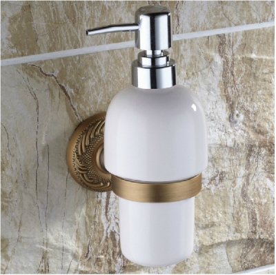 Wholesale And Retail Promotion Modern Antique Brass Bathroom Kitchen Wall Mounted Liquid Shampoo/ Soap Dispense [Soap Dispenser Soap Dish-4198|]