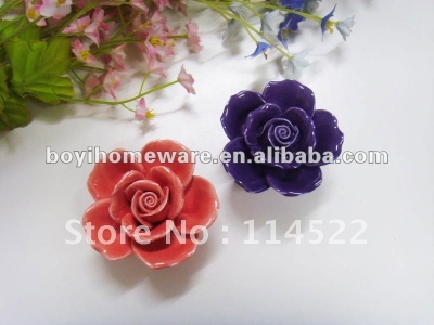 fancy flower knobs all handmade rose knob and handle wholesale and retail shipping discount 200pcs/lot MG-2 [SingleHoleKnobs-578|]