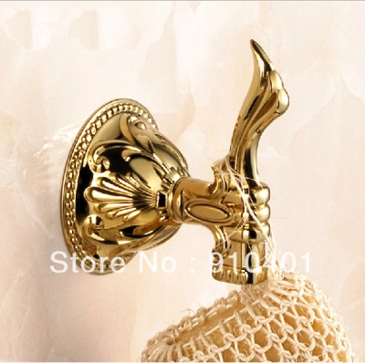 Wholesale And Retail Promotion Modern Luxury Golden Brass Flower Art Wall Mounted Coat Hat Towel Hook & Hangers [Hook & Hangers-3084|]