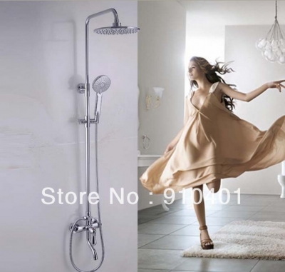 Wholesale And Retail Promotion NEW Chrome Brass Wall Mounted Bathroom Shower Faucet Set Tub Mixer Hand Shower [Chrome Shower-1959|]