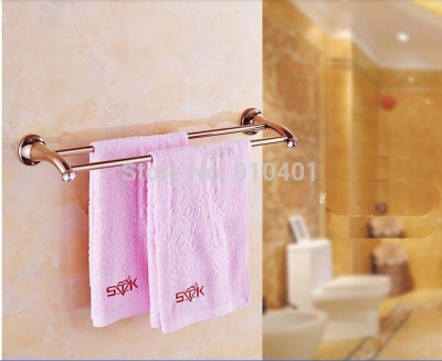 Wholesale And Retail Promotion NEW Rose Golden Towel Bar Bathroom Wall Mounted Towerl Rack Bar Crystal Hangers [Towel bar ring shelf-5137|]