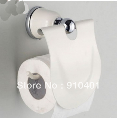 Wholesale And Retail Promotion White Painting Solid Brass Toilet Paper Holder Paper Roll Holder Tissue Holder [Toilet paper holder-4639|]