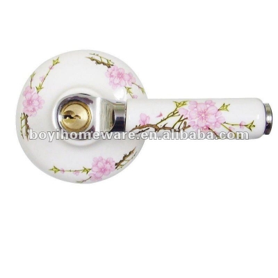plum blossom t handle lock ceramic lock Wholesale and retail shipping discount 24 sets/ lot S-046 [CeramicDoorLocks-166|]