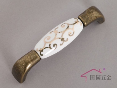 96mm European style GOLD furniture handle / cabinet pull / Antique bronze handle/ drawer pull [CeramicHandles-251|]