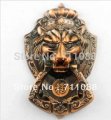 LT Antique Chinese Yuan Fu lion head door handle knocker handle unicorn beast