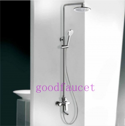 Wholesale And Retail Promotion Chrome Wall Mounted Bathroom Rain Tub Shower Mixer Tap Faucet Set Exposed Shower [Chrome Shower-2536|]