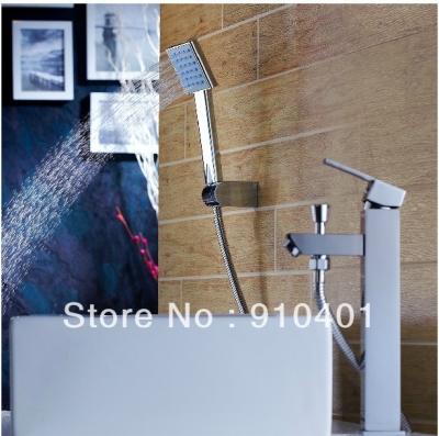 Wholesale And Retail Promotion Tall Chrome Brass Bathroom Basin Faucet Single Handle Sink Mixer Tap Hand Shower [Chrome Faucet-1637|]