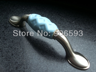 24pcs lot free shipping ocean blue porcelain elegant relievo cabinet handle\\porcelain handle\\drawer handle\\furniture handle