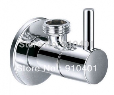 NEW 2x New 1/2"male x 1/2" male Brass Bathroom Angle Stop Valve chrome finish ! [Bath Accessories-698|]