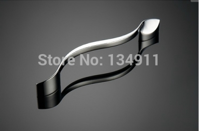 New 8pcs Contemporary and Contracted Bright Chrome Crook Line Strip Handle Cabinet Drawer Handles