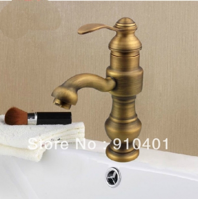 Wholesale And Retail Promotion Classic Antique Bronze Bathroom Basin Faucet Single Handle Vanity Sink Mixer Tap [Antique Brass Faucet-385|]