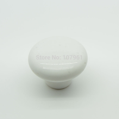 hot bright finish10pcs 504 large white round ceramic knobs and pulls 43g for cabinet kitchen cupboard drawers and dressers [Ceramicandcrystalhandles-2|]