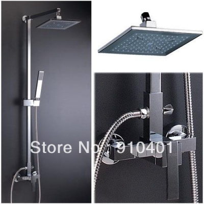 rainfall contemporary shower set with handy unit tap hand shower with slide bar LX-9050 [Chrome Shower-2127|]