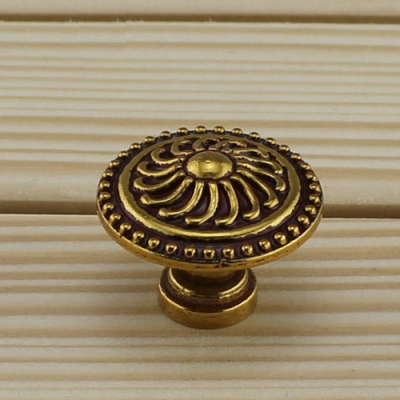 Chinese&European style copper archaize single hole furniture handle Classical drawer/closet knobs/pull [European brass knobs-569|]