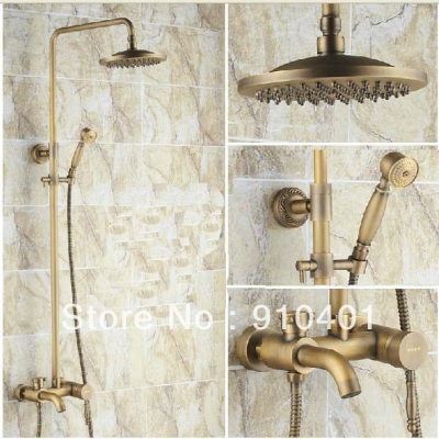 Wholdsale And Retail Promotion NEW Antique Brass 8" Rain Shower Faucet Bathtub Shower Mixer Tap Shower Column [Antique Brass Shower-552|]