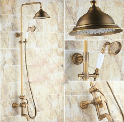 Wholesale And Retail Promotion Antique Brass Bathroom Shower Mixer Tap Bathtub Faucet Single Handle Shower Set [Antique Brass Shower-469|]