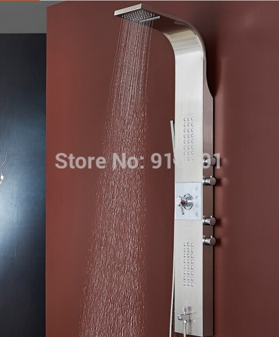 Wholesale And Retail Promotion NEW Luxury Waterfall Shower Column Massage Jets Tub Mixer Hand Unit Shower Panel [Shower Column Shower Panel-3948|]