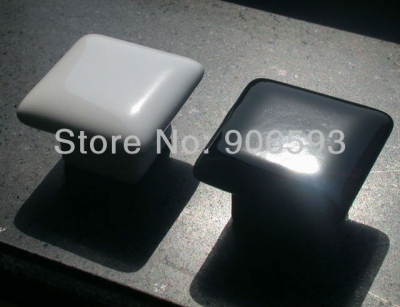 12pcs lot free shipping\\Porcelain black glaze square cabinet knob\\porcelain handle\\porcelain knob [Classic elegance cabinet handle-33|]