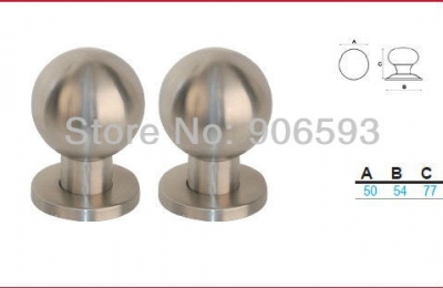6pcs lot free shipping Modern stainles steel door knob/door handle/pull handle/diameter 50mm door knob [Modern style stainless steel door handle-101|]