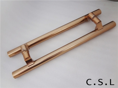 European Luxury Stainless Steel 304 Rose Gold Pull Handle for Glass Wood Door 600mm [DoorPulls-130|]