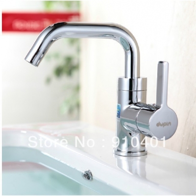 Wholesale And Retail Promotion Chrome Brass Deck Mounted Swivel Spout Single Handle Sink Mixer Tap Bath Faucet [Chrome Faucet-1222|]