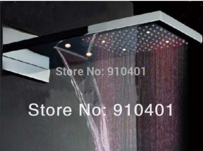 Wholesale And Retail Promotion LED Color Changing Waterfall Rainfall Shower Head Bathroom Square Shower Head [Shower head &hand shower-4180|]