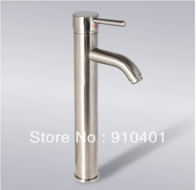 Wholesale And Retail Promotion NEW Brushed Nickel Bathroom Basin Faucet Single Handle Sink Mixer Tap Tall Style [Brushed Nickel Faucet-786|]