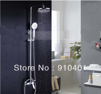 Wholesale And Retail Promotion Wall Mounted 8" Round Style Bathroom Shower Faucet Set Shower Column Mixer Tap [Chrome Shower-2342|]