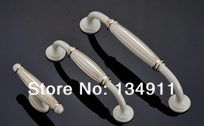 8pcs New Top Grade Ivory White Drawer Handles luxury High Dresser Knobs Furniture Bathroom Closet Pulls [ZincAlloyHandles-173|]