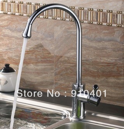Cheap Brass Single Handle Kitchen Mixer Chrome Finished Sink Faucet Swivel Spout Deck Mounted Offer Hot And Cold Water European [Chrome Faucet-831|]