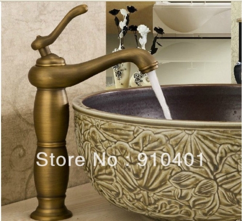 Wholesale And Retail Promotion Antique Bronze Bathroom Basin Faucet Tall Style Sink Mixer Tap Single Lever Tap