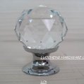 100PCS/LOT 30MM CUT CRYSTAL CABINET KNOBS W CHROME ZINC ALLOY BASE