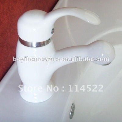Ceramic taps and mixers wash basin parts type of water tap bathroom brass taps 24sets/lot wholesale&retail 07103W [Taps-639|]
