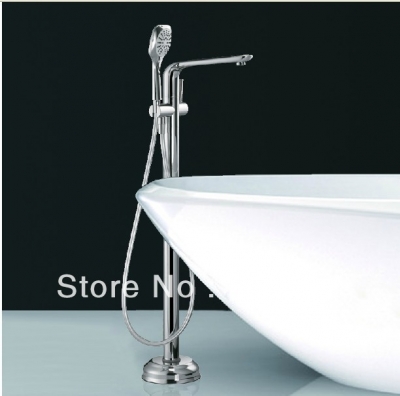 Wholesale And Retail Promotion Luxury Round Style Chrome Bathtub Faucet Floor Mounted Free Standing Tub Filler [Floor Mounted Faucet-2711|]