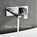 Wholesale And Retail Promotion Modern Square Wall Mounted Bathroom Basin Faucet Single Handle Sink Mixer Tap