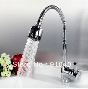 Wholesale And Retail Promotion NEW Swivel Spout Kitchen Faucet Single Handle Sink Mixer Tap Dual Sprayer Spout