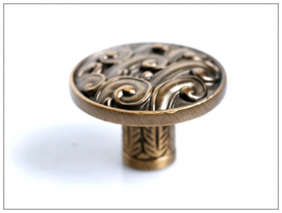 Decorative Antique Kitchen Cabinet Drawer Baroque Knob Handle (Diameter:35mm) [ZincAlloyCabinetknobs-508|]