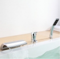 Discount Modern Waterfall Bathtub & Shower Faucet Single Lever Handle Tap Chrome Finish