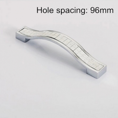 Shiny Cabinet Handle Cupboard Drawer Pull Bedroom Handle Modern Furniture Pulls Bar White 96mm Hole spacing [CabinetHandle-85|]